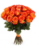 Желто-оранжевые розы Сердце Данко