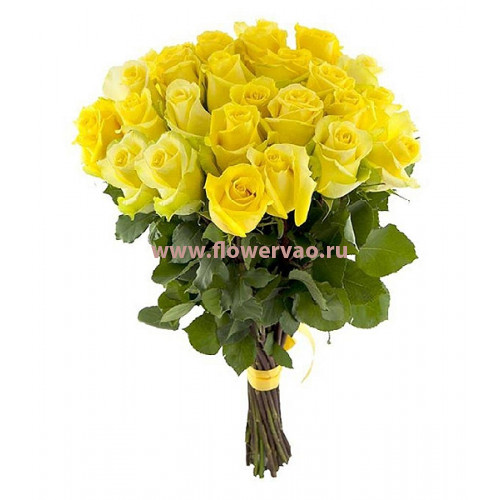 25 желтых роз Золото флоры