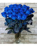 Букет синих роз Аквамарин
