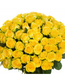 Большой букет желтых роз "Роскошь смеха"