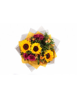 Солнечный букет цветов "Яркий денёк"